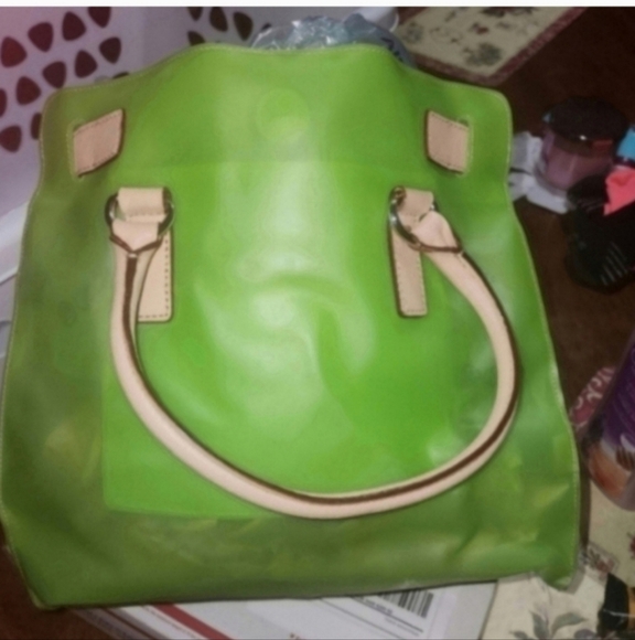 🍂🍁💣💣Limited RARE HTF VINTAGE MICHAEL KORS NEON GREEN FROSTED JELLY HAMILTON - Picture 5 of 8